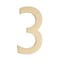 Architectural Mailboxes Brass 5 inch Floating House Number Polished Brass 3 3585PB-3 - alternate 2